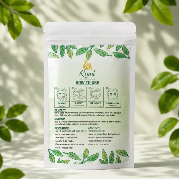 Rumi Saffron Silk Glow Organic Mask